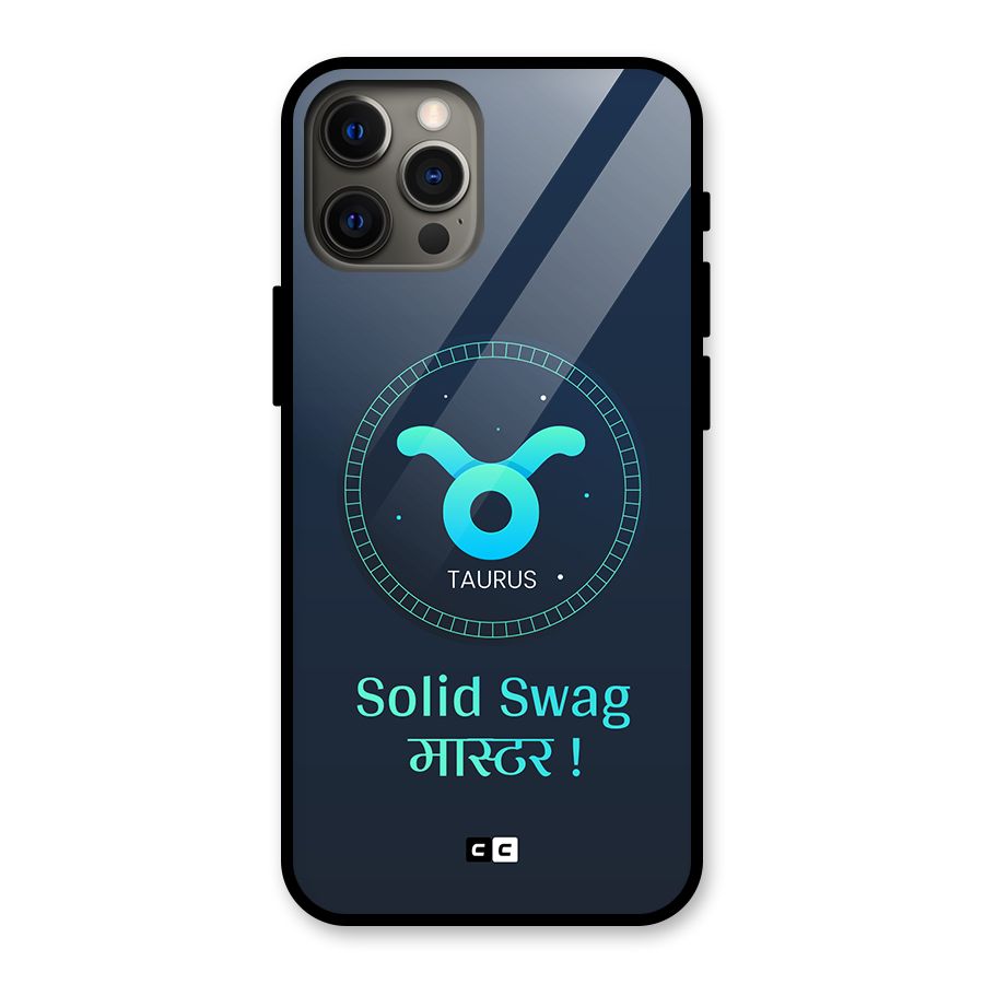Solid Tauras Glass Back Case for iPhone 12 Pro Max