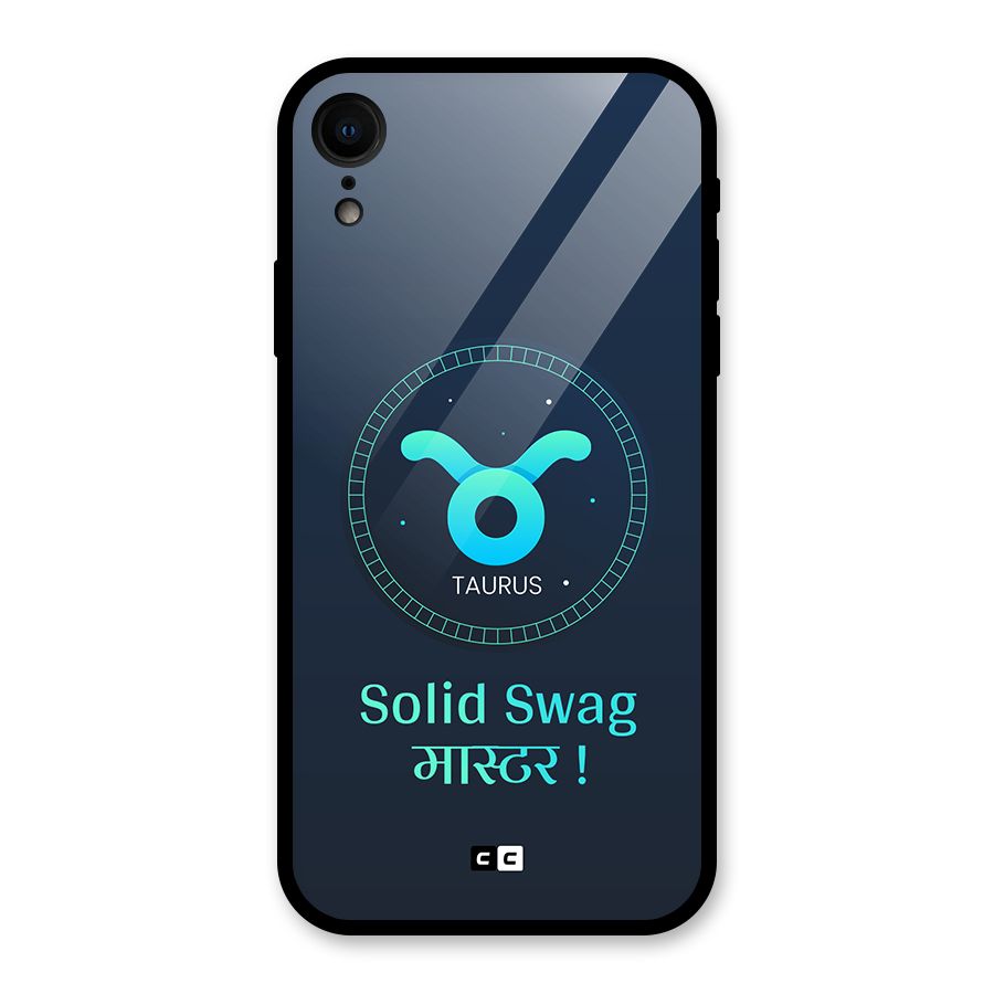 Solid Tauras Glass Back Case for iPhone XR