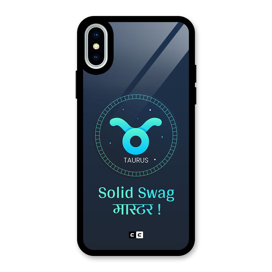Solid Tauras Glass Back Case for iPhone XS
