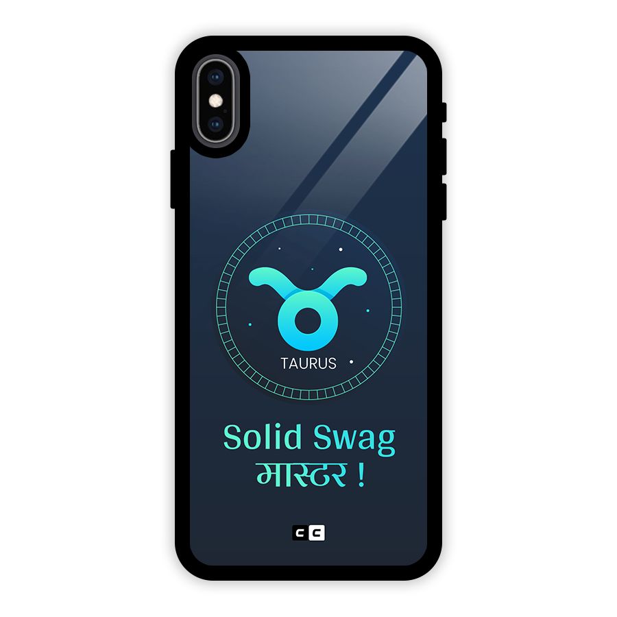 Solid Tauras Glass Back Case for iPhone XS Max