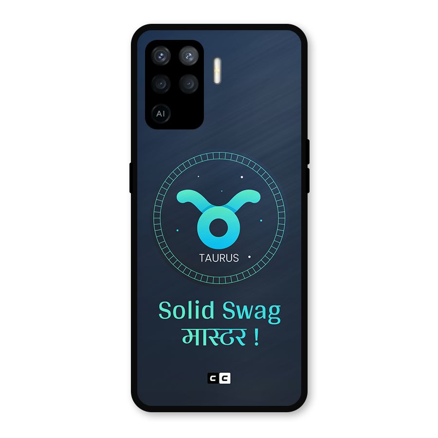 Solid Tauras Metal Back Case for Oppo F19 Pro