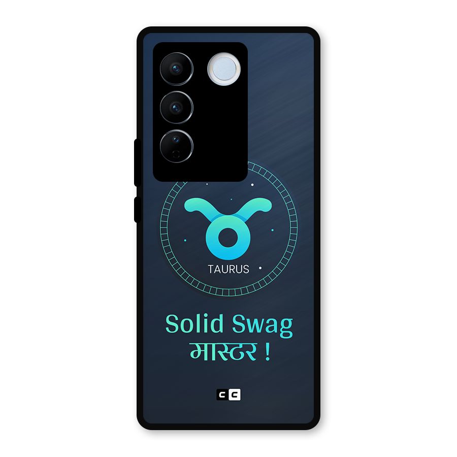 Solid Tauras Metal Back Case for Vivo V27