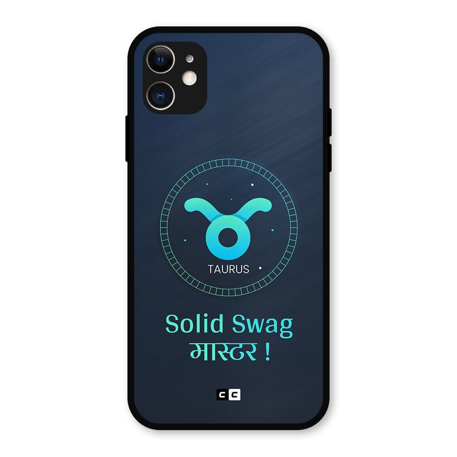 Solid Tauras Metal Back Case for iPhone 11