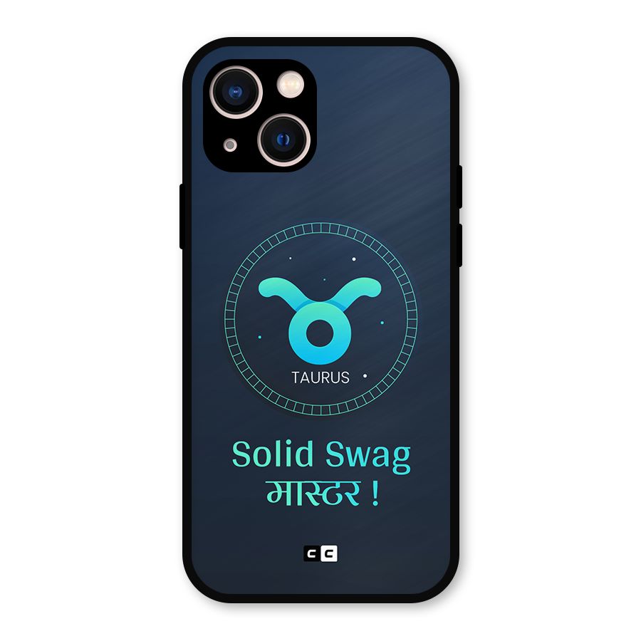 Solid Tauras Metal Back Case for iPhone 13