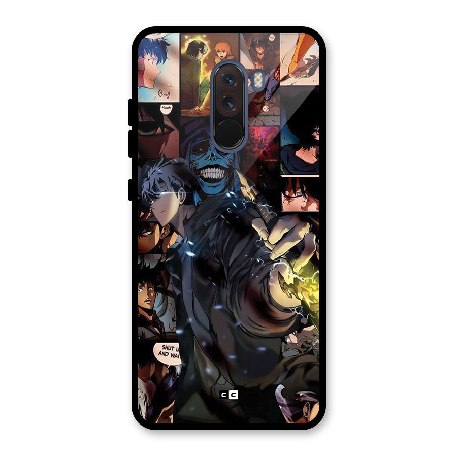 Solo Leveling Glass Back Case for Poco F1