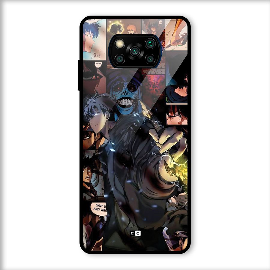 Solo Leveling Glass Back Case for Poco X3