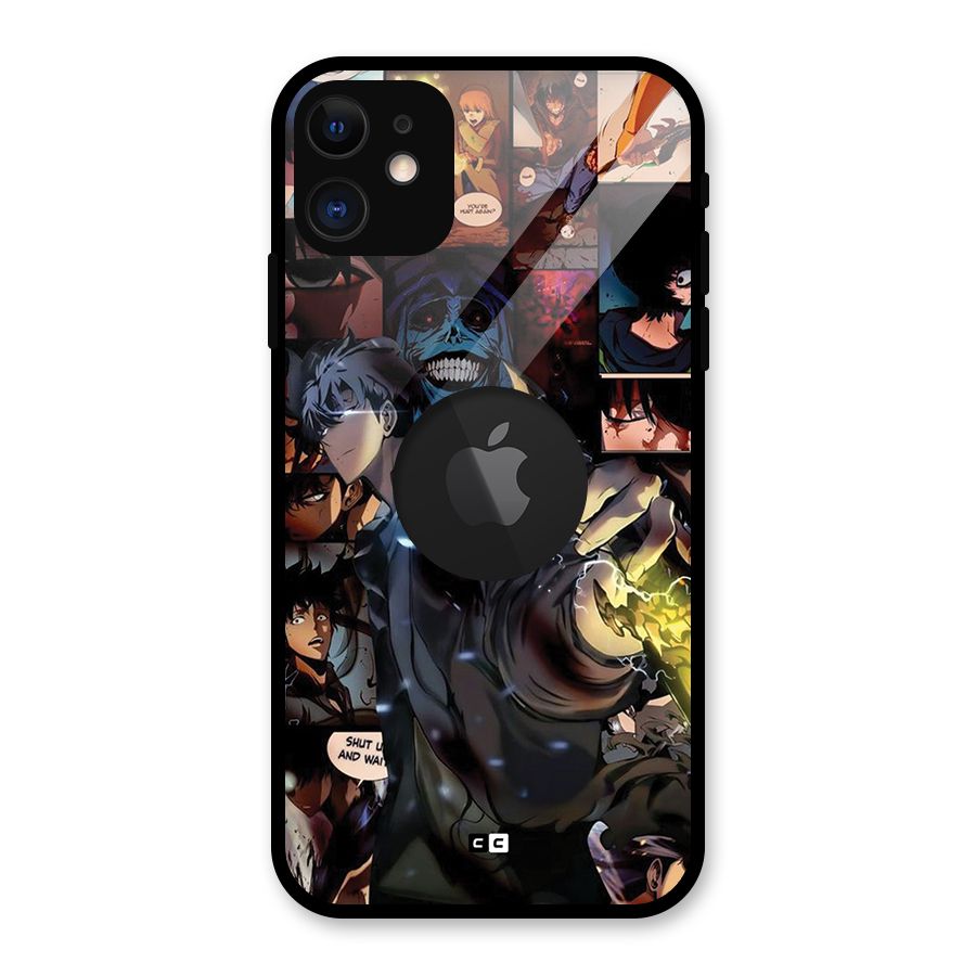 Solo Leveling Glass Back Case for iPhone 11 Logo Cut