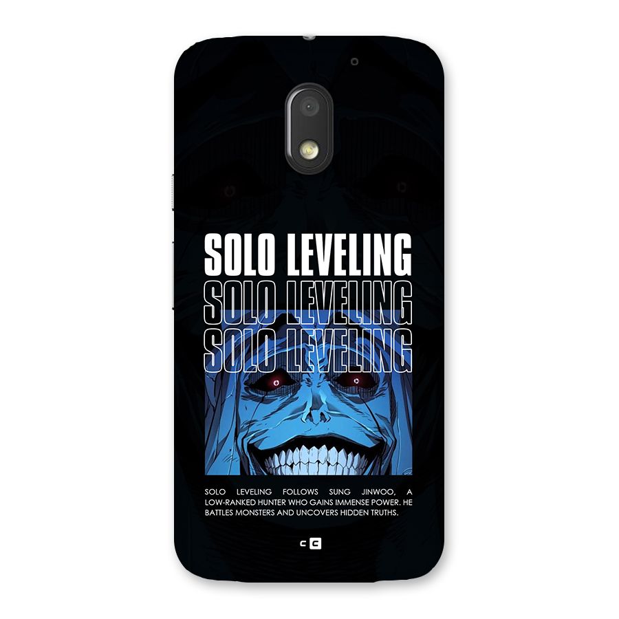 Solo Leveling Typo Back Case for Moto E3 Power