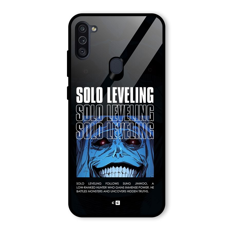 Solo Leveling Typo Glass Back Case for Galaxy M11