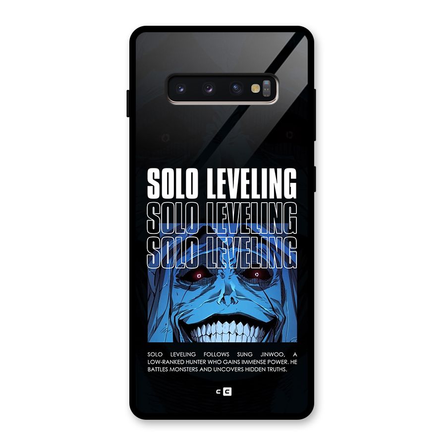 Solo Leveling Typo Glass Back Case for Galaxy S10 Plus