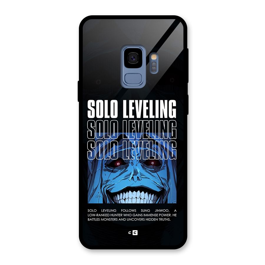 Solo Leveling Typo Glass Back Case for Galaxy S9