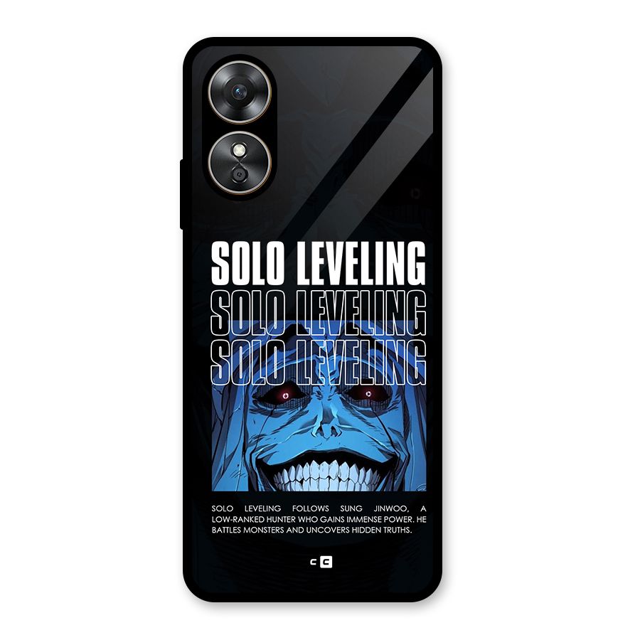 Solo Leveling Typo Glass Back Case for Oppo A17