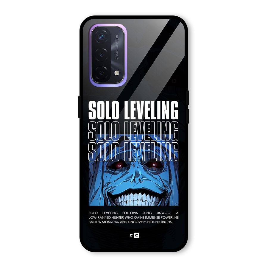 Solo Leveling Typo Glass Back Case for Oppo A74 5G