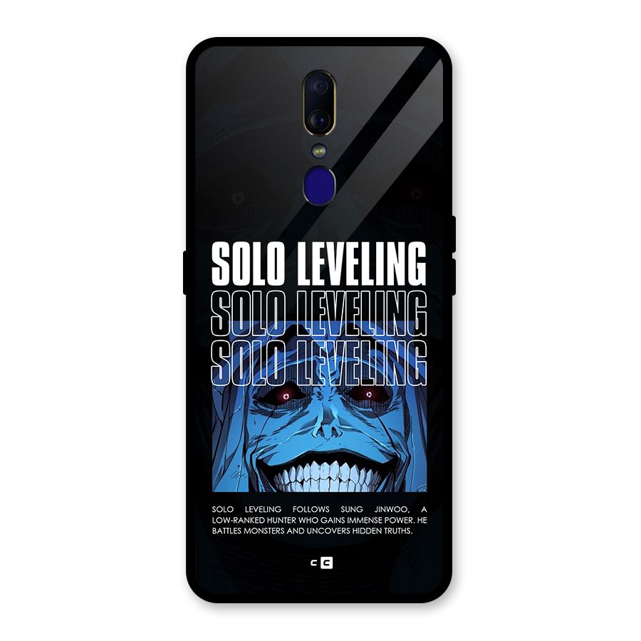 Solo Leveling Typo Glass Back Case for Oppo F11
