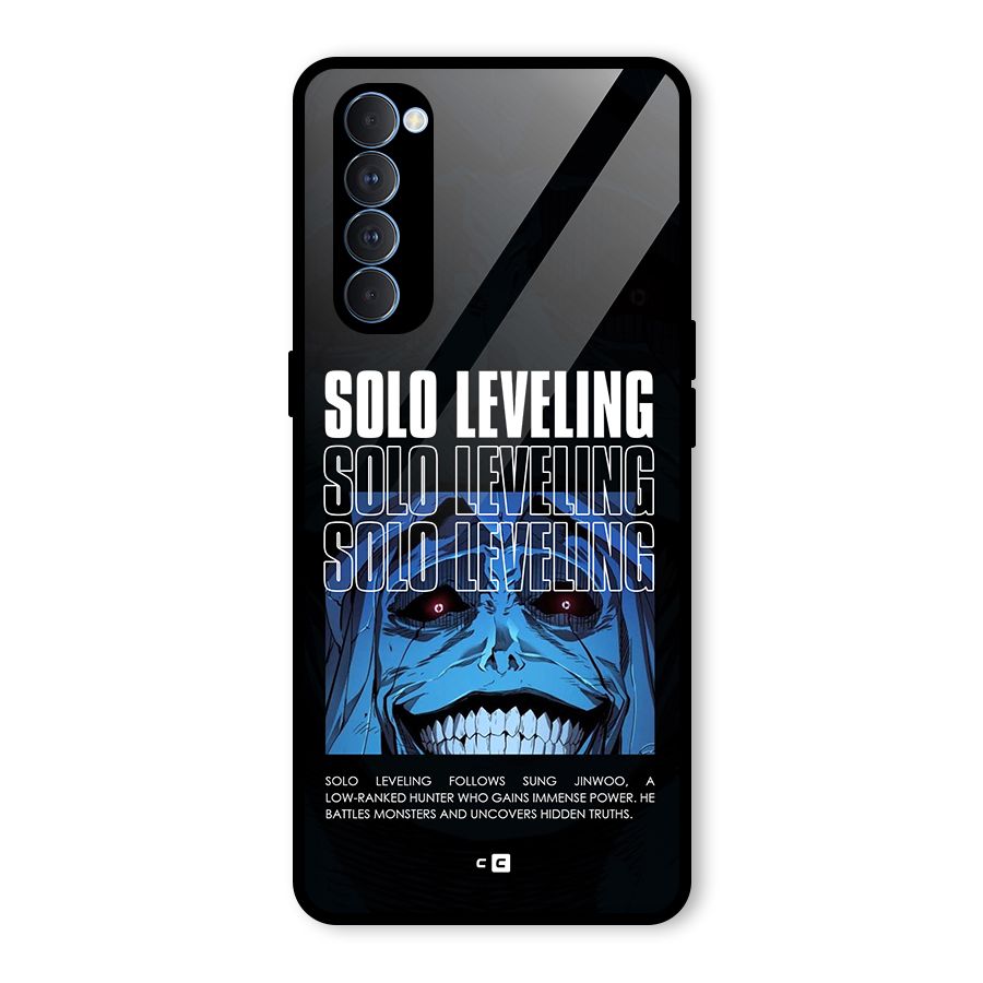 Solo Leveling Typo Glass Back Case for Oppo Reno4 Pro