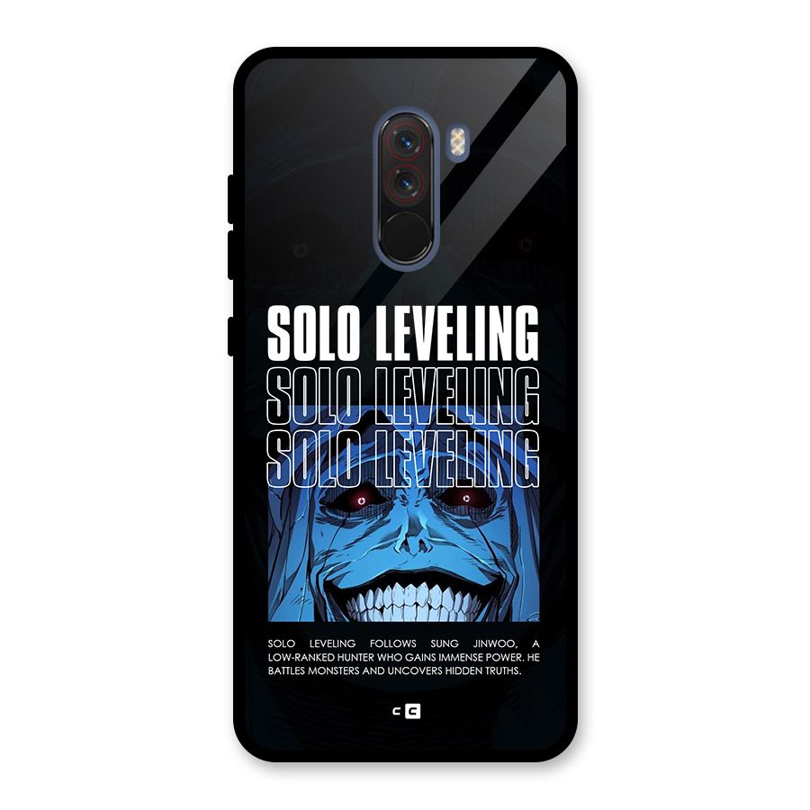 Solo Leveling Typo Glass Back Case for Poco F1