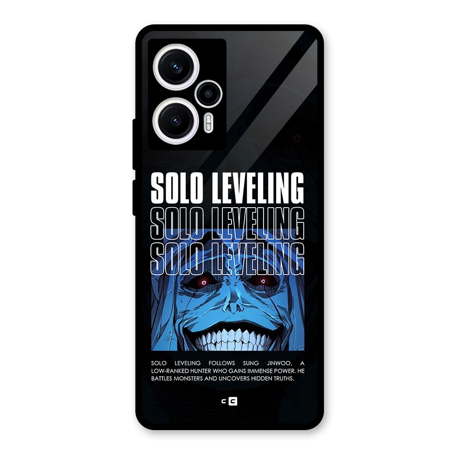 Solo Leveling Typo Glass Back Case for Poco F5