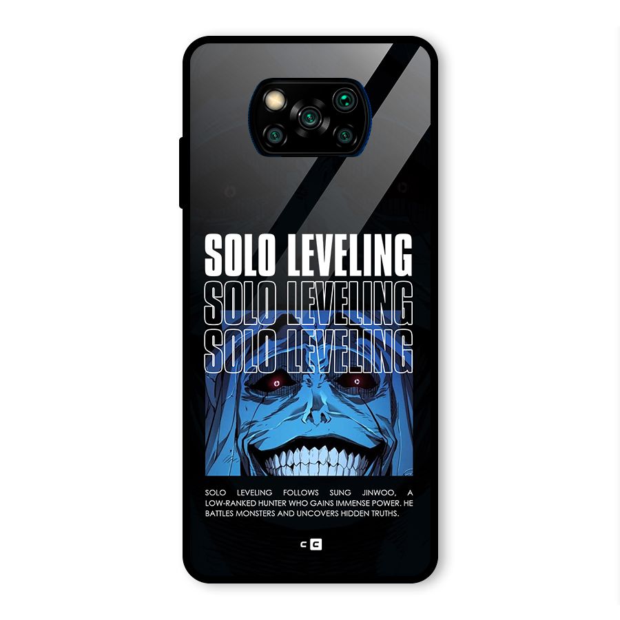 Solo Leveling Typo Glass Back Case for Poco X3 Pro