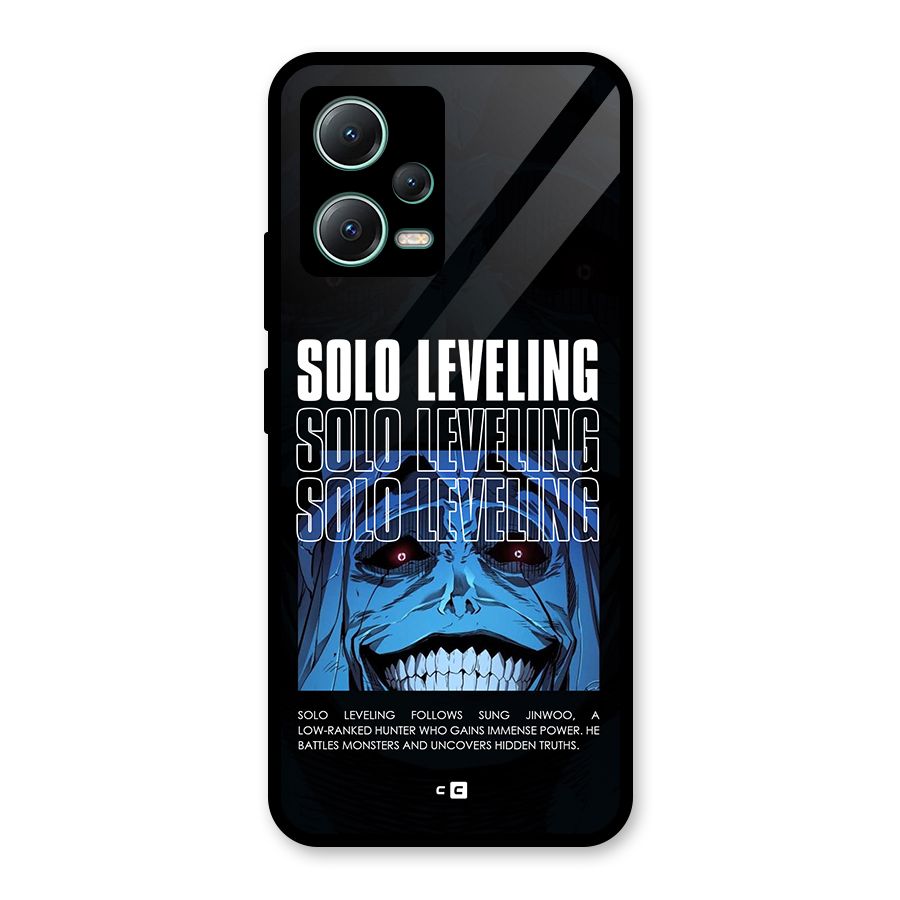 Solo Leveling Typo Glass Back Case for Poco X5