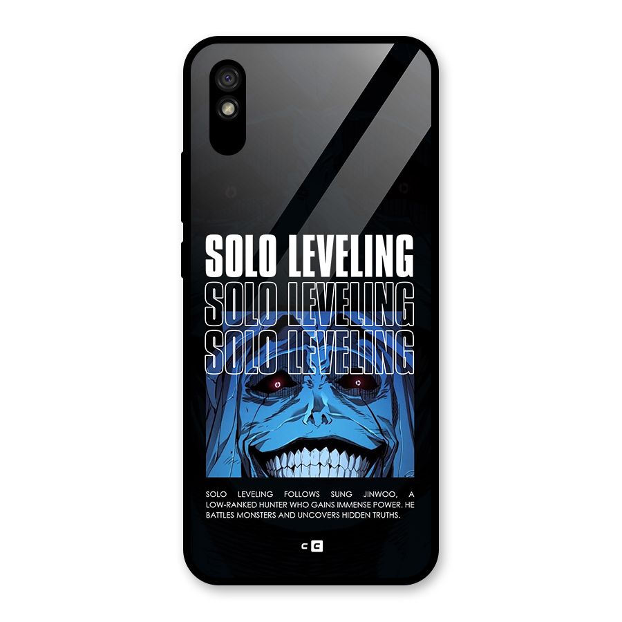 Solo Leveling Typo Glass Back Case for Redmi 9A