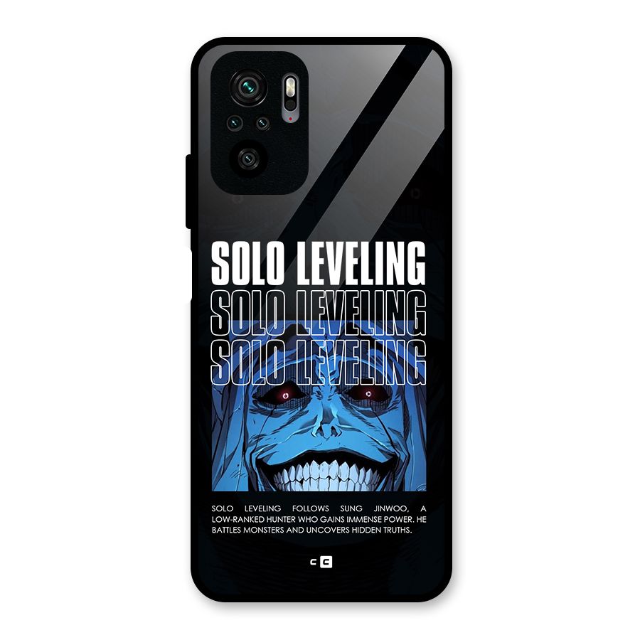 Solo Leveling Typo Glass Back Case for Redmi Note 10S