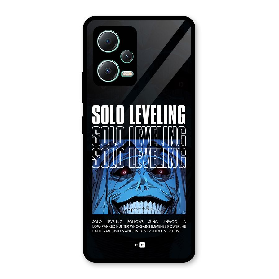 Solo Leveling Typo Glass Back Case for Redmi Note 12 5G