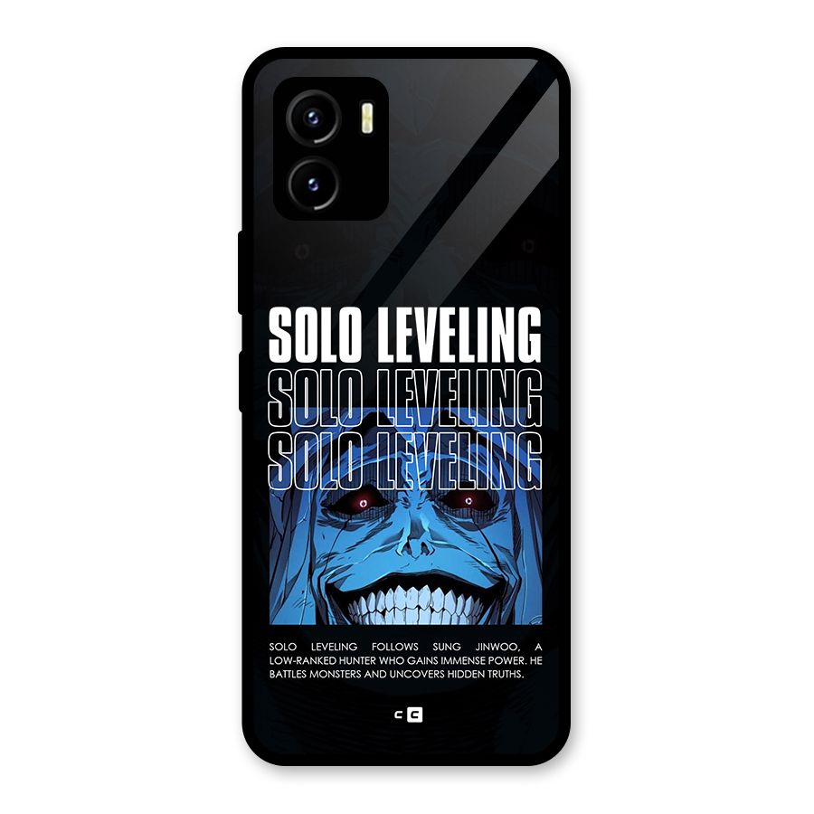 Solo Leveling Typo Glass Back Case for Vivo Y15s