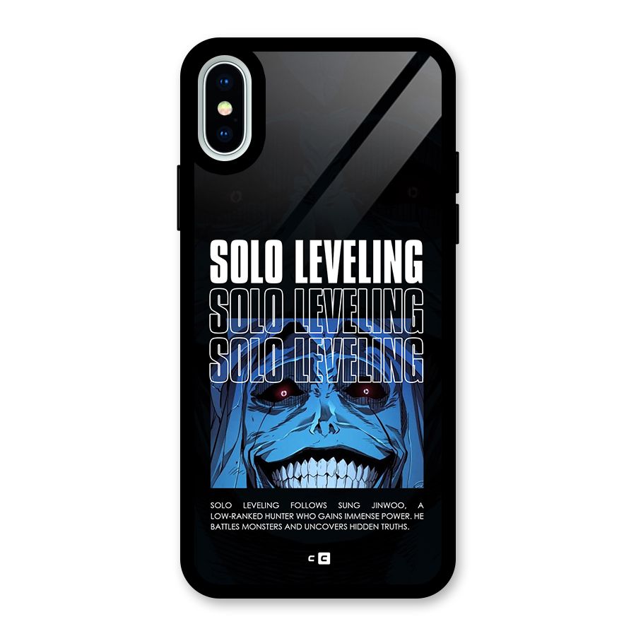 Solo Leveling Typo Glass Back Case for iPhone X