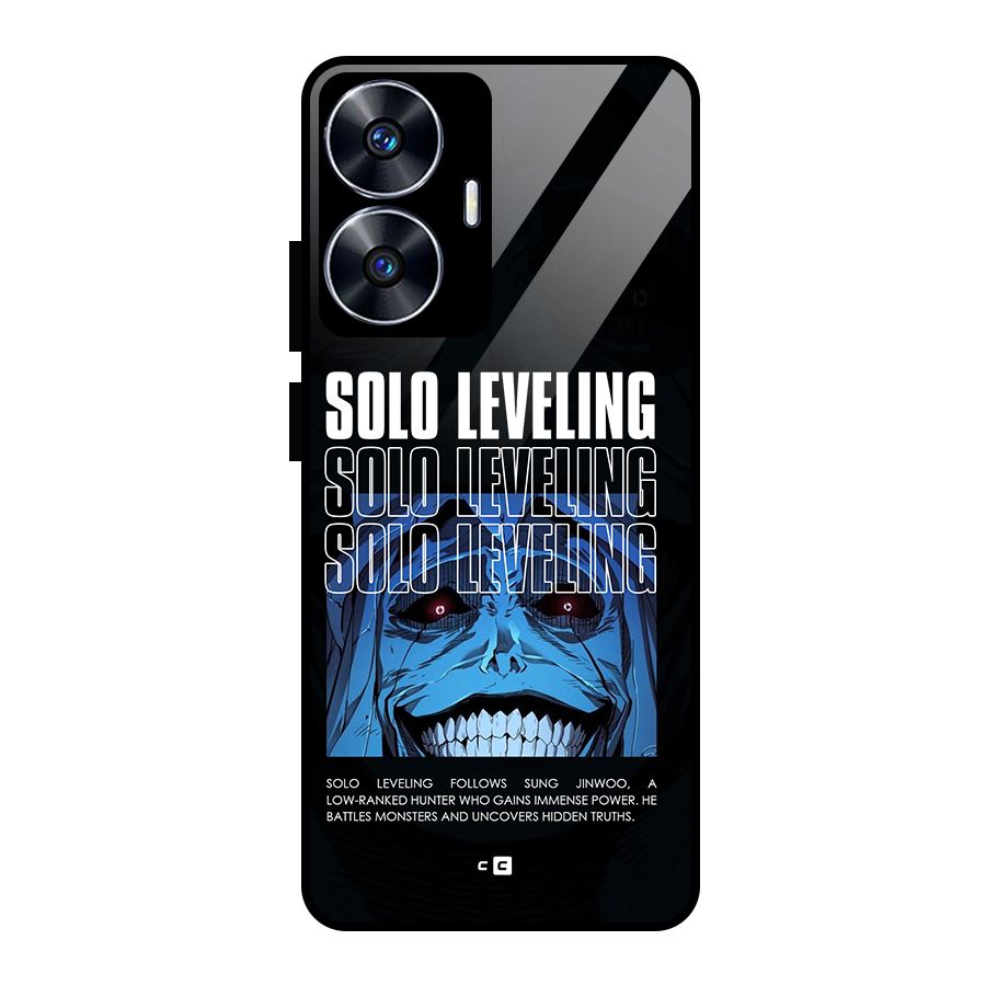 Solo Leveling Typo Glass Back Case for realme C55