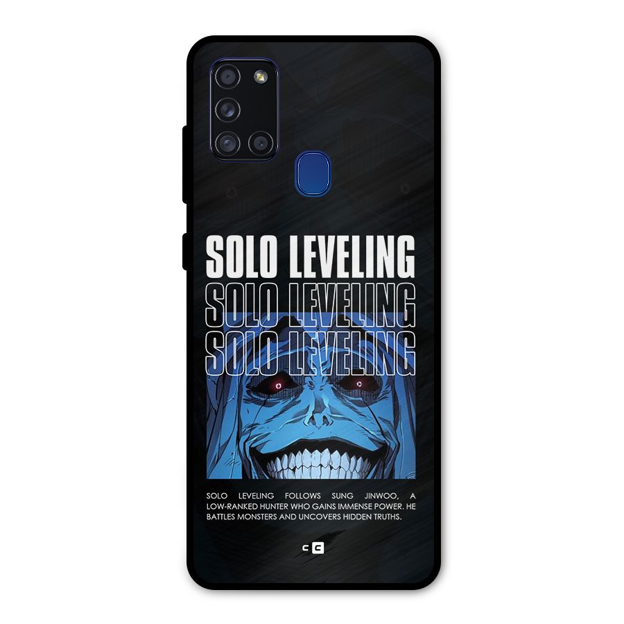 Solo Leveling Typo Metal Back Case for Galaxy A21s
