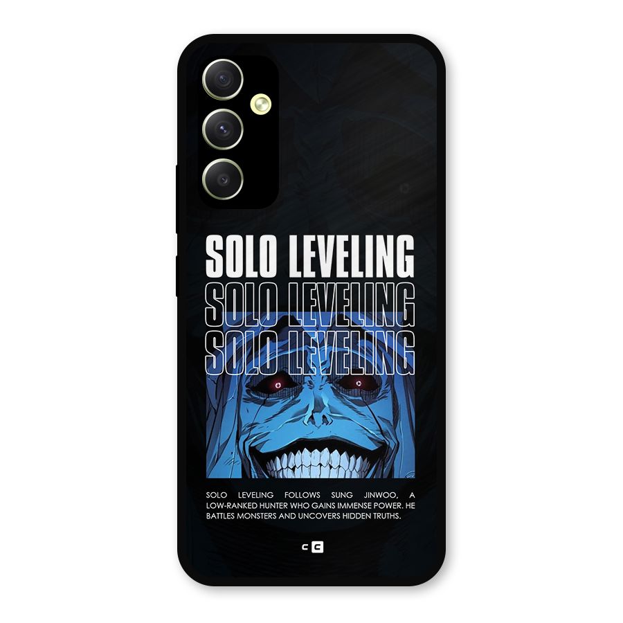 Solo Leveling Typo Metal Back Case for Galaxy A34