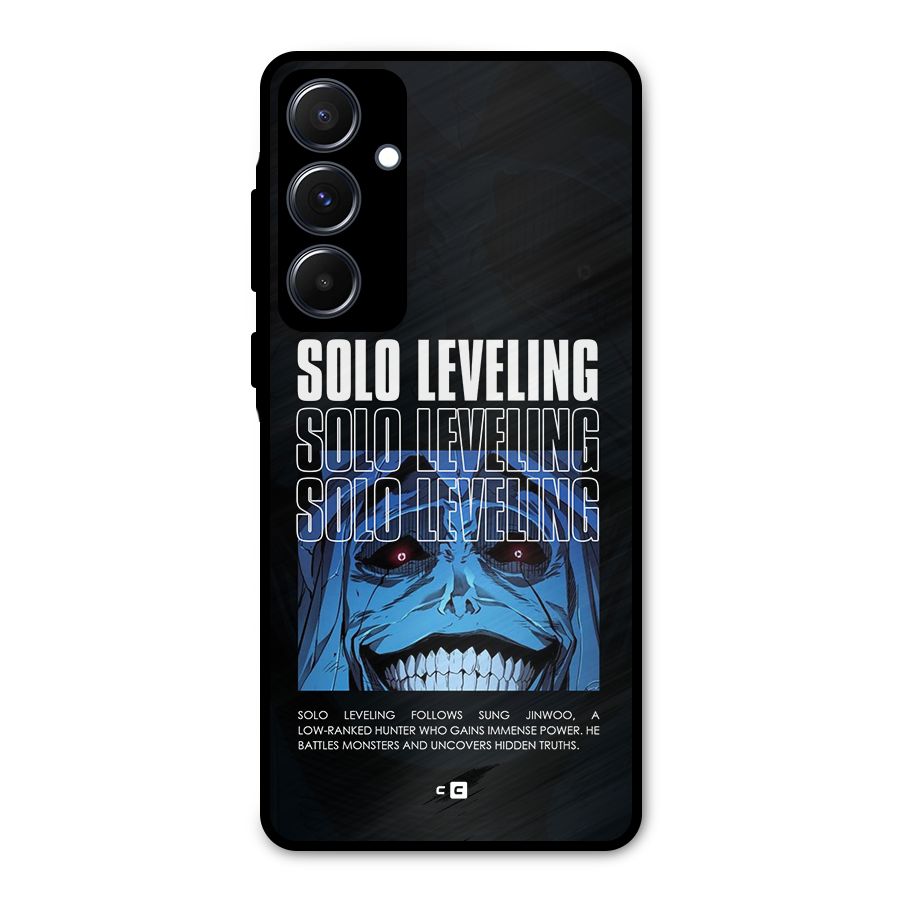 Solo Leveling Typo Metal Back Case for Galaxy A55