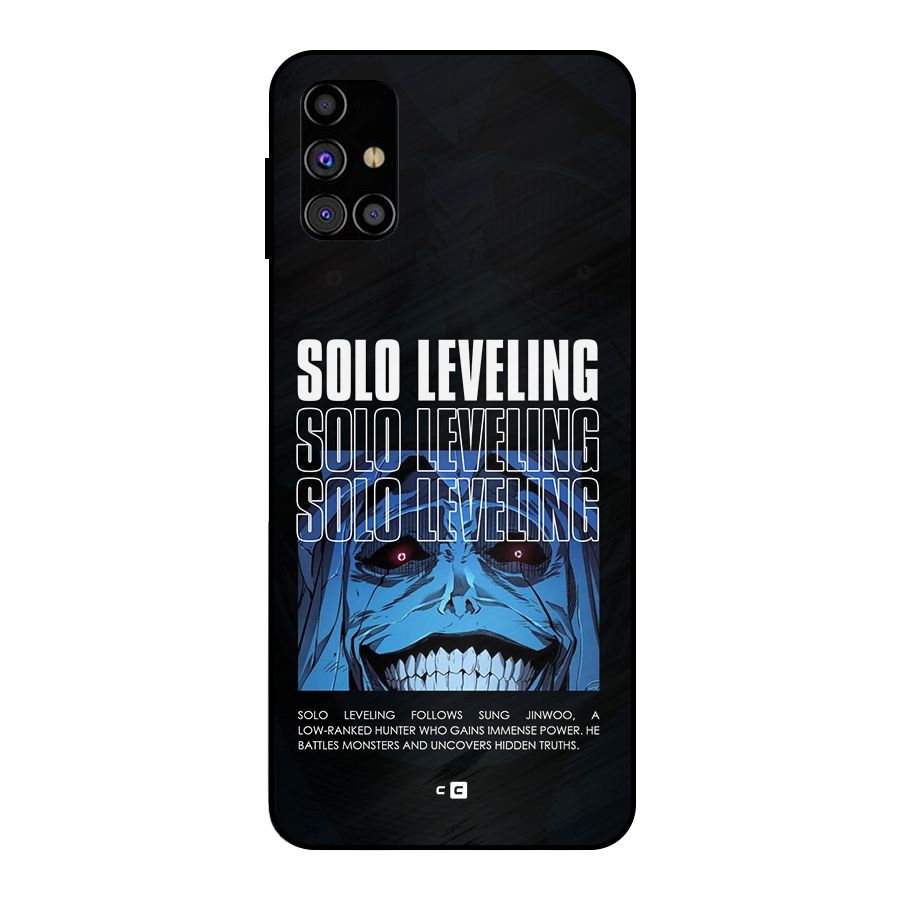Solo Leveling Typo Metal Back Case for Galaxy M31s