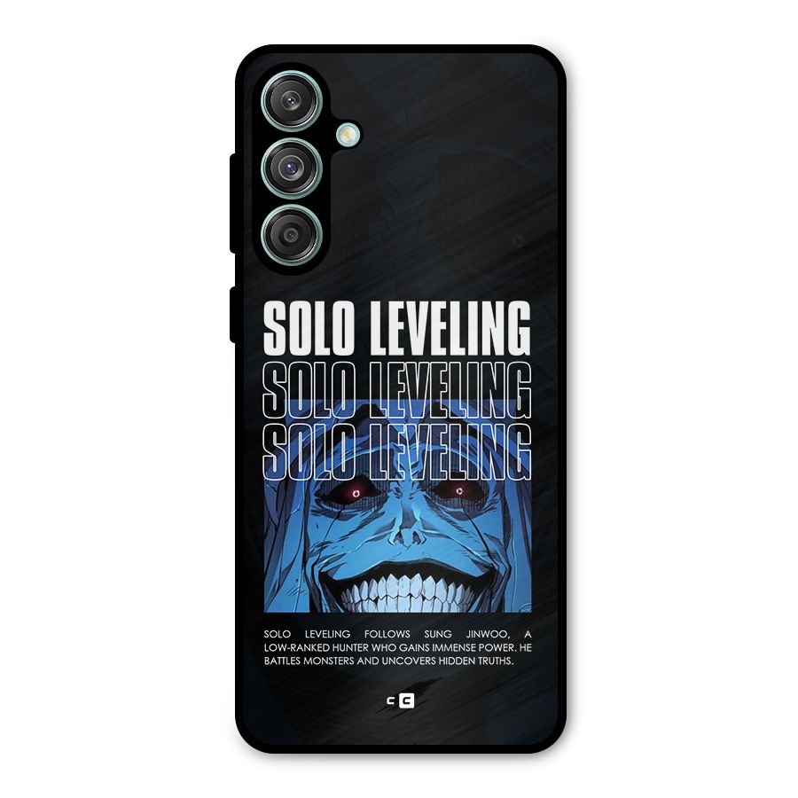 Solo Leveling Typo Metal Back Case for Galaxy M55 5G