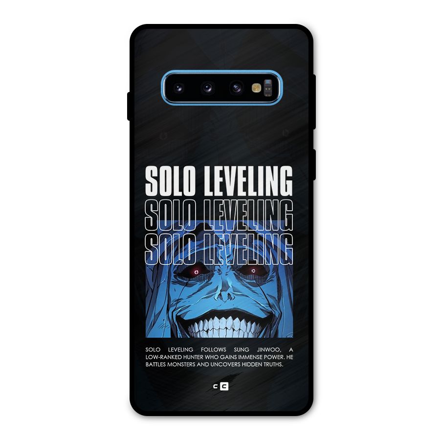 Solo Leveling Typo Metal Back Case for Galaxy S10