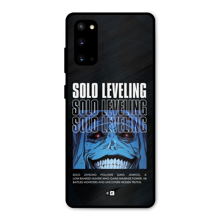 Solo Leveling Typo Metal Back Case for Galaxy S20