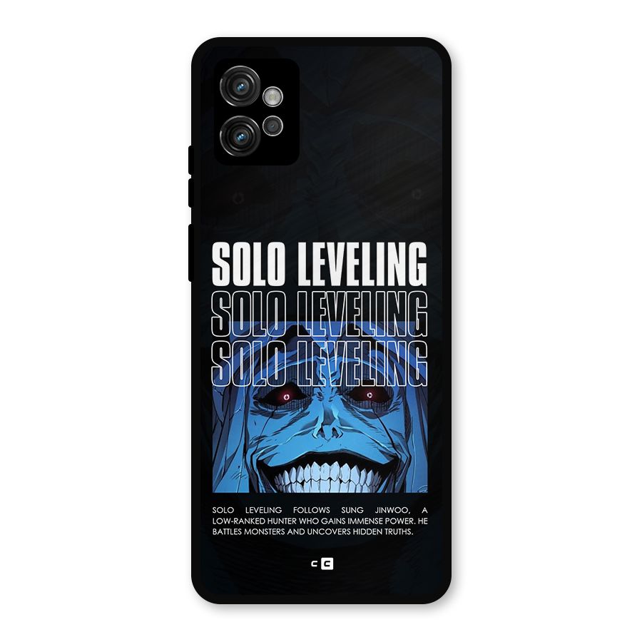 Solo Leveling Typo Metal Back Case for Moto G32