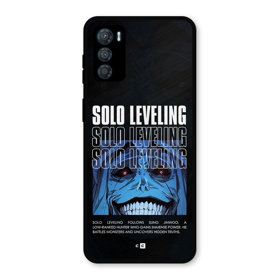 Solo Leveling Typo Metal Back Case for Moto G42