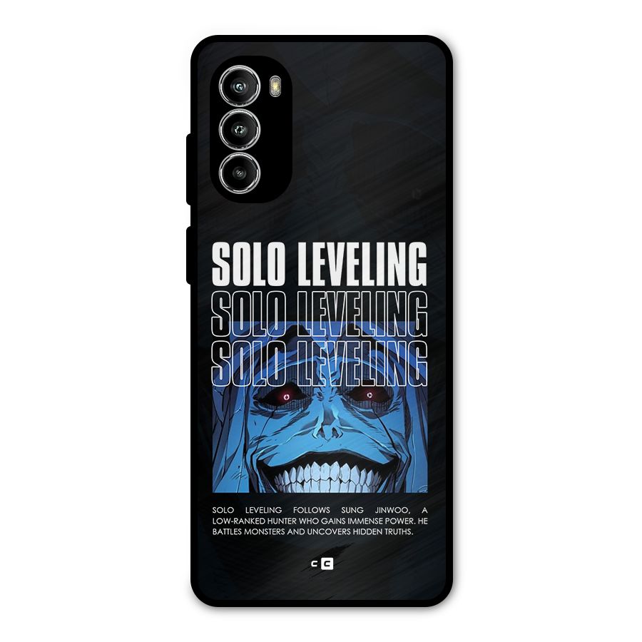 Solo Leveling Typo Metal Back Case for Moto G52