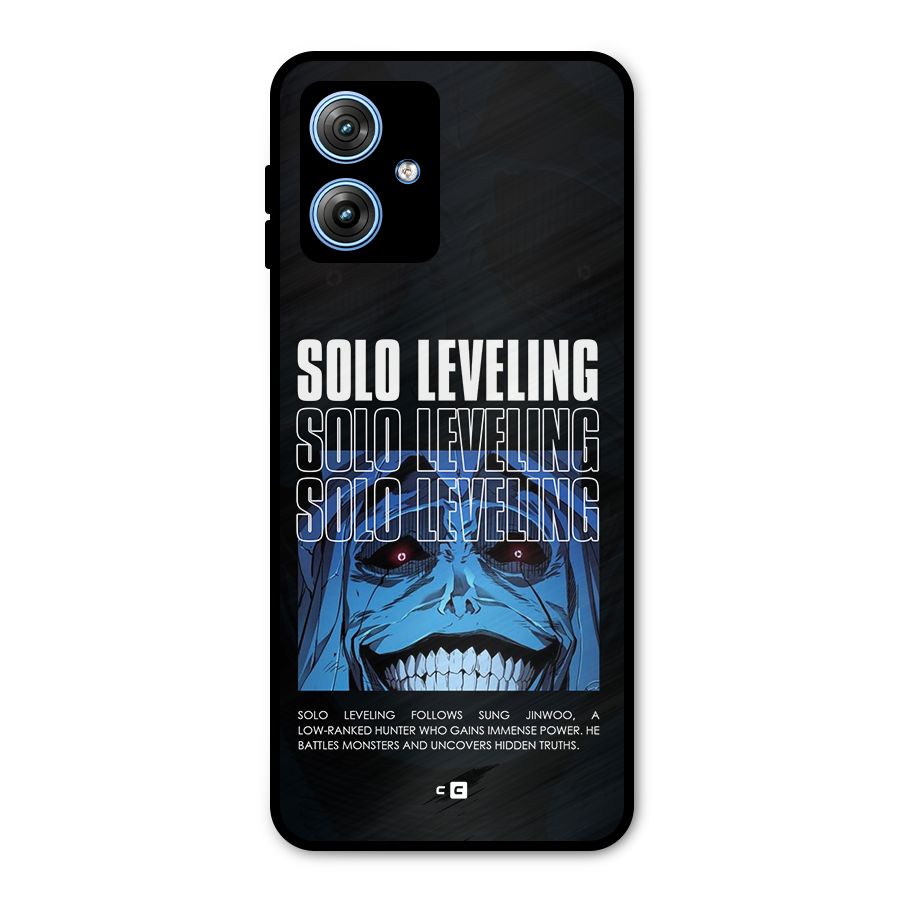 Solo Leveling Typo Metal Back Case for Moto G54