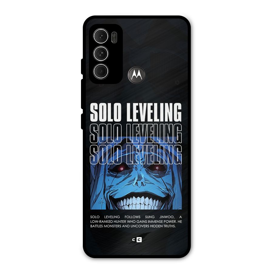 Solo Leveling Typo Metal Back Case for Moto G60
