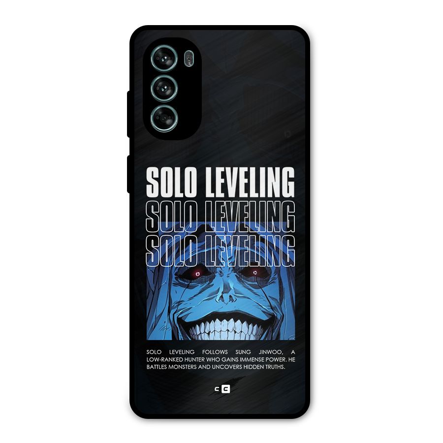 Solo Leveling Typo Metal Back Case for Moto G62