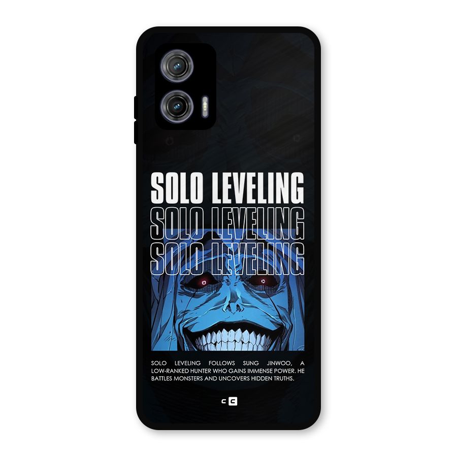 Solo Leveling Typo Metal Back Case for Moto G73