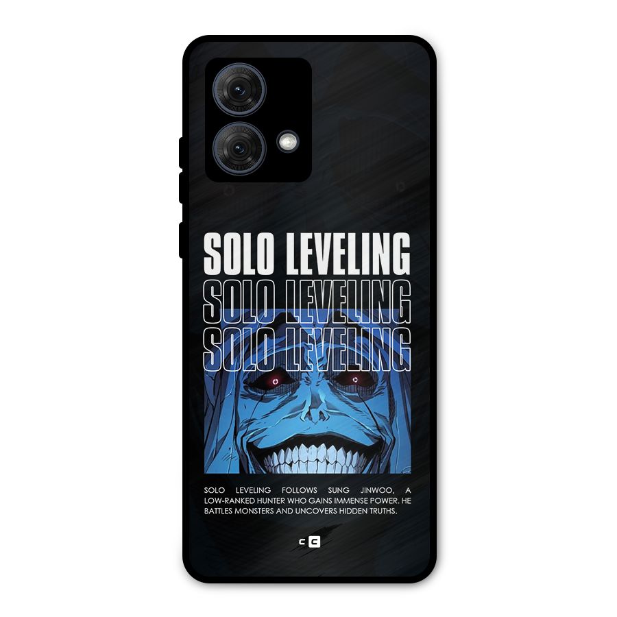 Solo Leveling Typo Metal Back Case for Moto G84