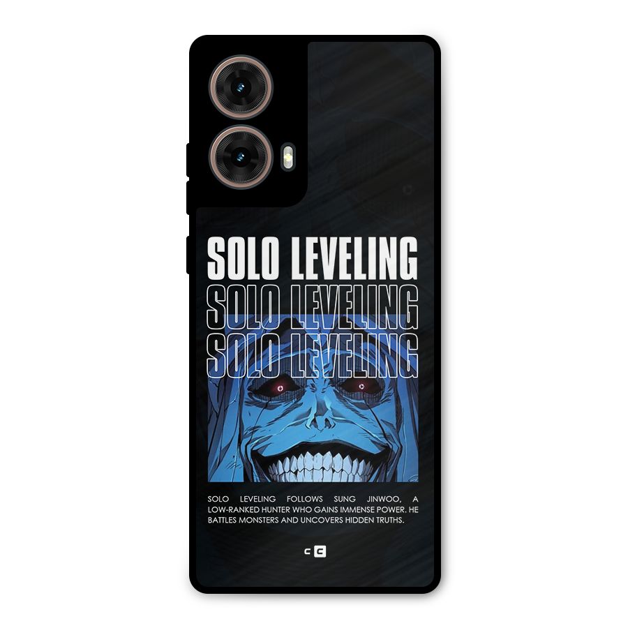Solo Leveling Typo Metal Back Case for Moto G85