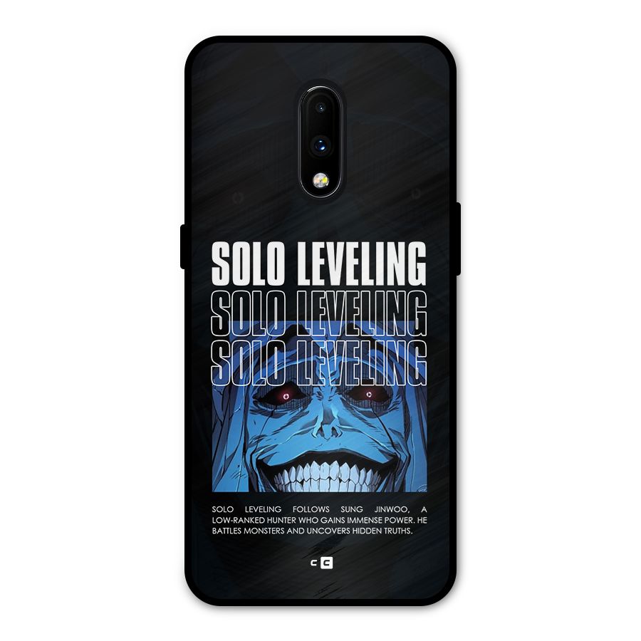 Solo Leveling Typo Metal Back Case for OnePlus 7