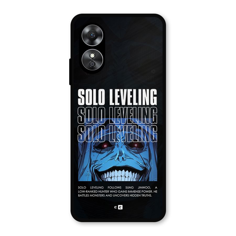 Solo Leveling Typo Metal Back Case for Oppo A17