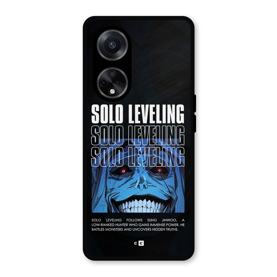 Solo Leveling Typo Metal Back Case for Oppo F23