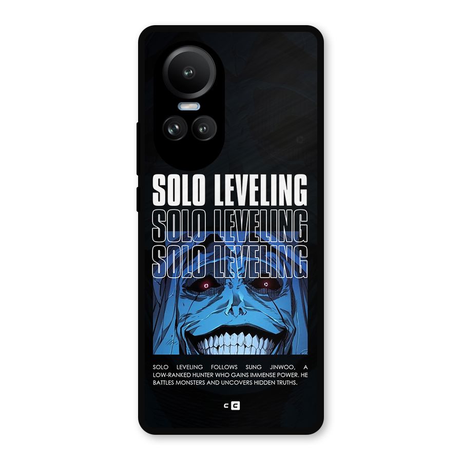 Solo Leveling Typo Metal Back Case for Oppo Reno10