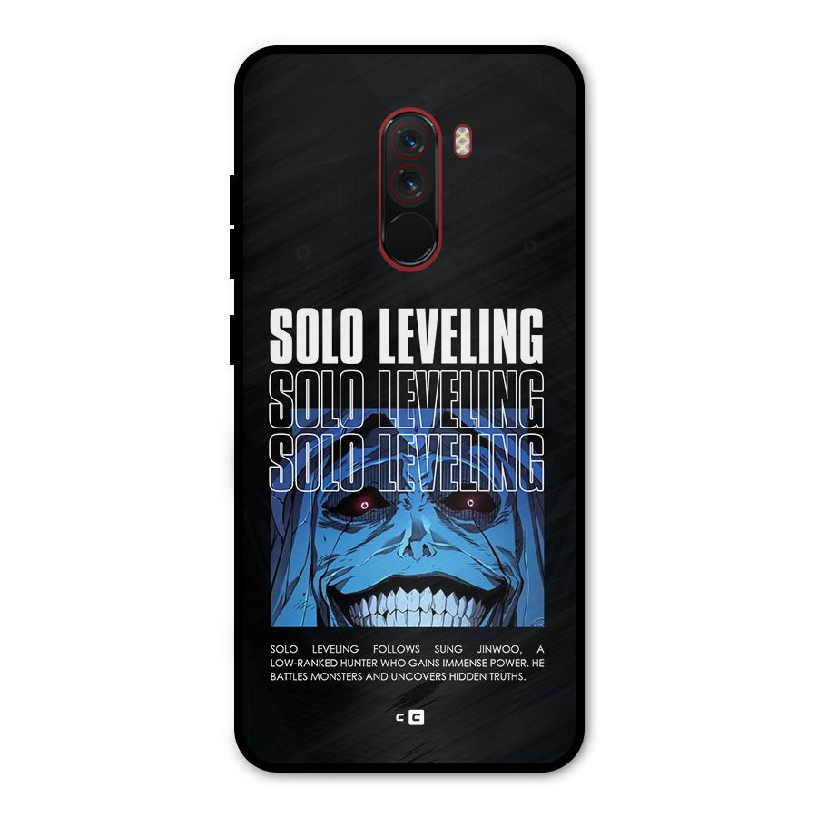 Solo Leveling Typo Metal Back Case for Poco F1
